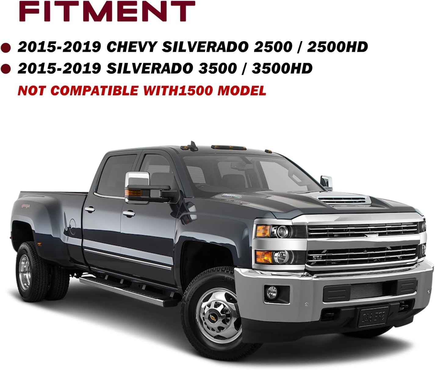 Fits 2015-2019 Chevy Silverado 2500 3500 HD Halogen Headlight Assembly Factor...