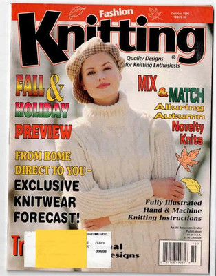 Fashion Knitting Pattern Magazine October 1996 Fall Holiday Novelty Knits Mix