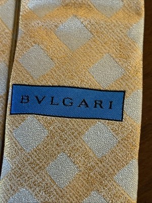 Bulgari Davide Pizzigoni All Silk Beige And Cream Jacquard Italy