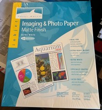 Great White Imaging Photo Paper 100 Sheets Matte 8.5 x 11 SEALED Ultra White
