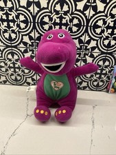 Barney Purple Dinosaur Singing 8" Plush I Love You Song Lyons 2011 Y2k WORKS