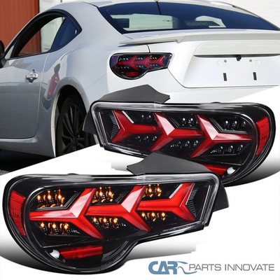 Fits 13-16 Scion FRS Lambo Style Pearl Black LED DRL Sequential Tail Lights Pair