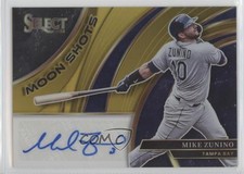 2022 Panini Select Moon Shots Signatures Gold Prizm 8/10 Mike Zunino Auto 3hd