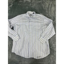 Men's Hugo Boss Blue White Stripe Dress Shirt Size XL excellent