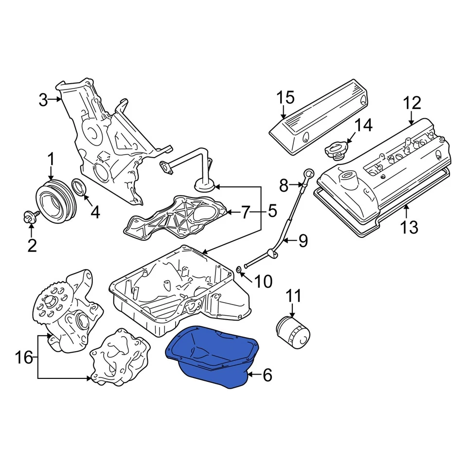 For Suzuki Grand Vitara 1999-2005 Suzuki 1152085F10 Lower Engine Oil Pan - Image 4 of 4