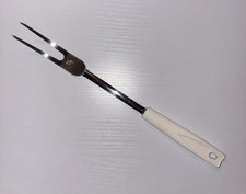 Vintage ECKO Serving Fork Chromium Plated Made In USA Retro Kitchen Cooking