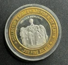 TropWorld Casino Chip .999 Silver .6 ozt Lincoln Memorial