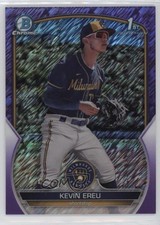 2023 Bowman Chrome Prospects Purple Shimmer Refractor 111/250 Kevin Ereu 0a7