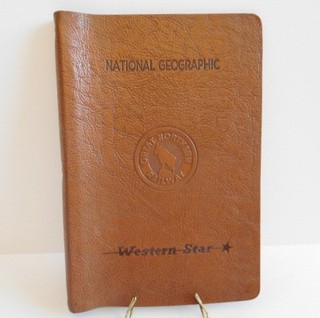 RAILROAD GREAT NORTHERN NATIONAL GEOGRAPHIC LEATHER BINDER FROM WESTERN STAR