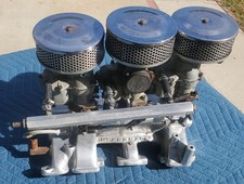 Vintage 50s 60s Offenhauser 3x2 Tripower Setup Y Block Ford 272 292 Tbird 312 Vintage 50s 60s Offenhauser 3x2 Tripower Setup Y Block Ford 272 292 Tbird 312