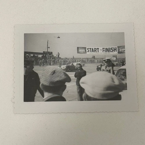 Vintage Racing Photo Jaguar C Type Sebring Motorsport Photograph Snapshot