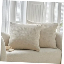  100% Cotton Waffle Weave Euro Shams Pillow 26" x 26" (Pack of 2) Kahki-1