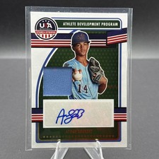 2023 Panini Stars & Stripes Ayden Lockett Auto Jersey Patch USA Rookie