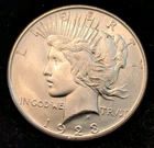 1923 D. peace dollar MS/BU condition with die crack running through lower neck🤯