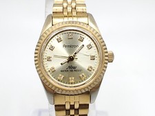 Armitron Now Quartz Watch Women New Battery Gold Tone Diamond Indicators 24mm