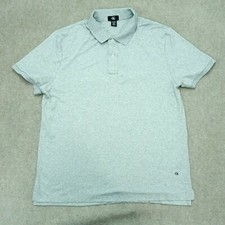 Calvin Klein Polo Shirt Men's Size XL Grey Short Sleeve Cotton