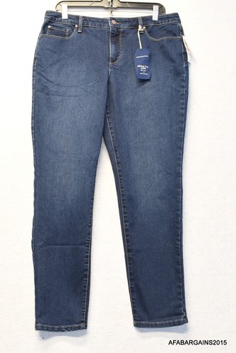 Charter Club Women's Skinny Jeans Size 12 Dark Blue Wash Bristol Slimming NwT
