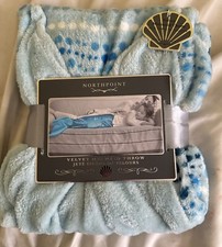 Mermaid Tail Wearable Blanket Climb In Throw Kids Blue Multi Color Sleepover