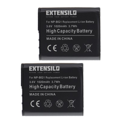 2x Akku für Sony Cybershot DSC-N1 DSC-N2 DSC-T100 DSC-T100/B 1020mAh 3,6V