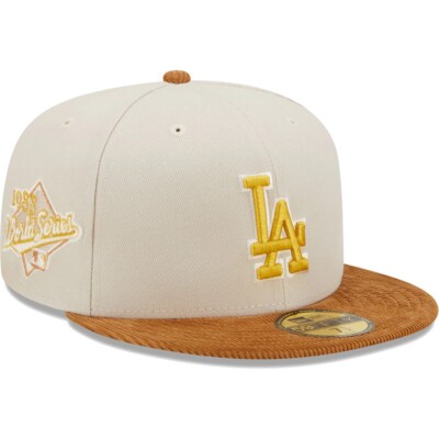 New Era Los Angeles Dodgers Cream 5950 Hat Brown Corduroy New Era Los Angeles Dodgers Cream 5950 Hat Brown Corduroy