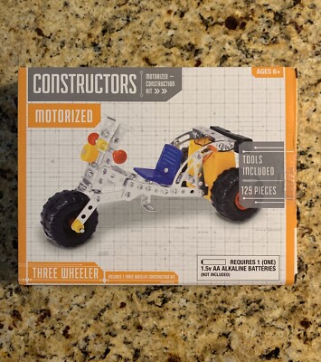 Constructors Motorized Construction Kit Three Wheeler Building Toys *New*