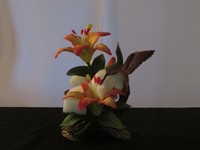 Andrea Sadek yellow & Orange Lily With Hummingbird Andrea Sadek yellow & Orange Lily With Hummingbird