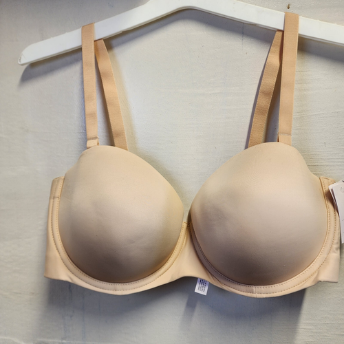 New Auden Women's Beige Underwire Lightly Line Bra Adjustable Straps Size 38DD - Picture 2 of 5