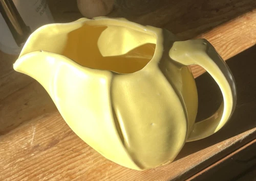 Vintage McCoy Pottery Yellow Pitcher 1940  Excellent Condition