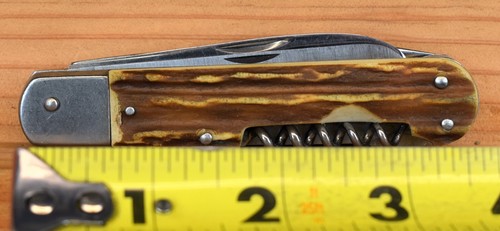 VTG BRIGANT 4 BLADE STAG LOCK BACK POCKET KNIFE / MULTI-TOOL - Picture 5 of 19