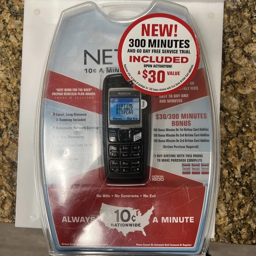 New Nokia 1600 Basic Prepaid Cell Phone For Net 10 Mobile