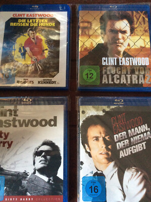 Clint Eastwood [4 Blu Ray] Der Mann, der niemals aufgibt Dirty Harry Alcatraz