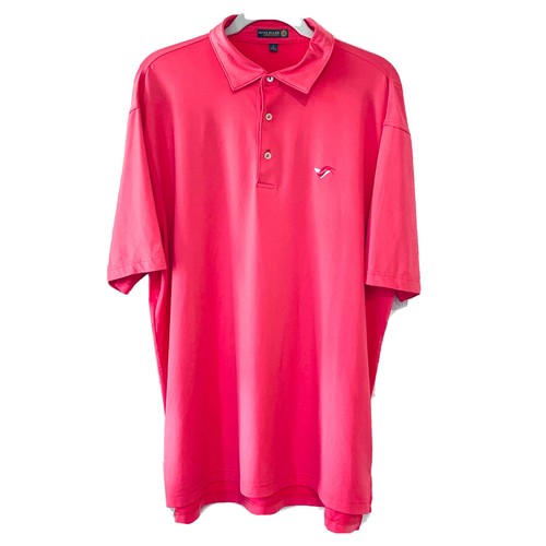 Peter Millar Summer Comfort Polo Golf Shirt Flag Men’s Large Coral