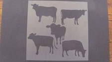 L519 STENCIL Cow Barnyard Animal Reusable Laser Cut Mylar Airbrush Durable