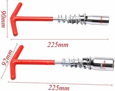 16/21mm T-Handle Universal T-Bar Spark Plug Socket Wrench Removal Installer Tool
