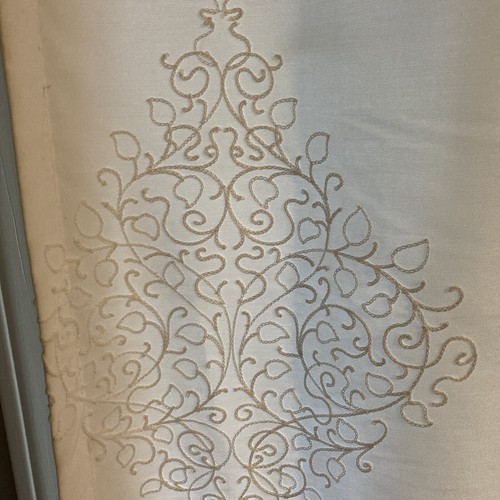 Par de paneles de cortina bordados blancos - ¡Elegantes! - Imagen 5 de 12