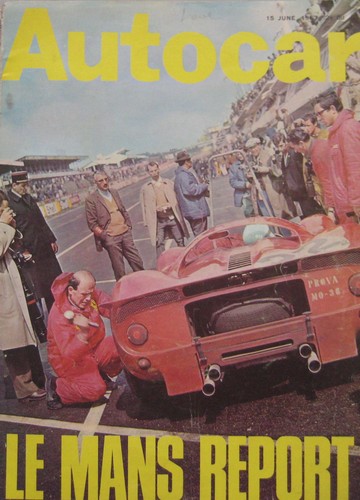 Autocar magazine 15 June 1967 featuring Le Mans report, Singer Gazelle road test - 第 1/2 張圖片