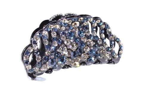 Piper K Evil Eye Hair Claw Clip Set Blue White Iridescent 2  display picture 3