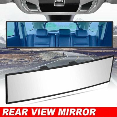 Car Interior Anti Glare Wide Angle Panoramic Rearview Blue Rear View ...