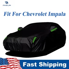 Black Car Cover Waterproof All Weather Outdoor Protection For Chevrolet Impala