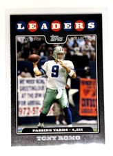 2008 Topps Chrome 53 Years League Leaders 17/53 Tony Romo Silver