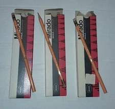 Vtg Berol Mirado Eagle 174-3 Medium Hard Pencils Writing Drafting  3 Boxes Of 12