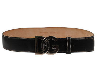Dolce & Gabbana Women Belt DG Logo Buckle Size 90 36 Black  display picture 2