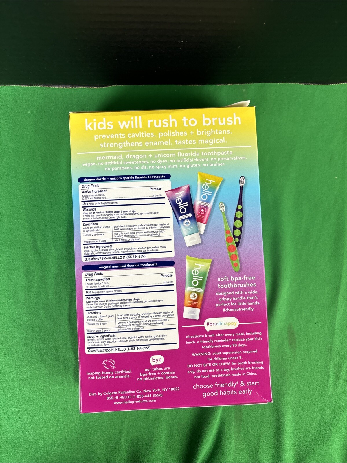 hello Kids Toothpaste and Toothbrush Variety Pack EXP 01/26