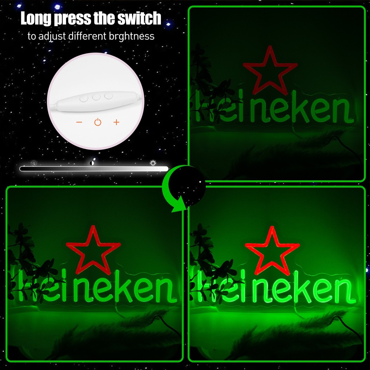 Heineken ハイネケン　電飾　ビンテージ Heineken ハイネケン USA ヴィンテージ サイン バーライト 電飾