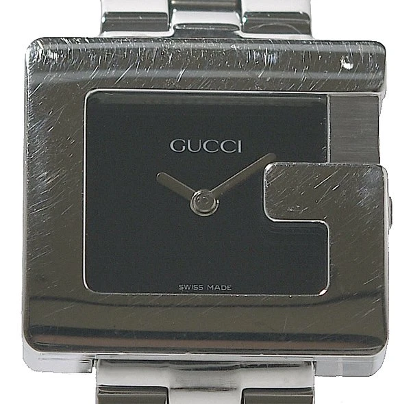 GUCCI G Face 3600L Quartz Cadran Noir Carré Femme Vérifié au Japon Du Japon