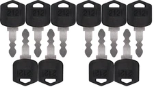 Fits #55 (212) Daewoo/Doosan Forklift Replacement Key *10 Pack*