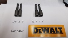  QUAN OF 2 DEWALT 1/4"  NUT DRIVERS FOR IMPACT WRENCHES 
