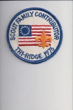 1976 Tri-Ridge Scout Family Contributor patch