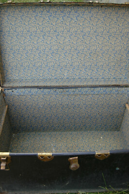 Antique Eagle Lock Company Vintage Steamer Trunk Chest | eBay