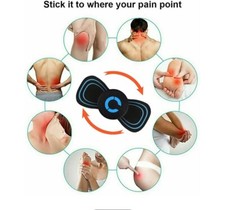 Electric Neck Massager Tens Unit Back Cervical Vertebra Stimulator 2Included NEW